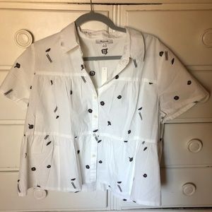 Madewell western print top